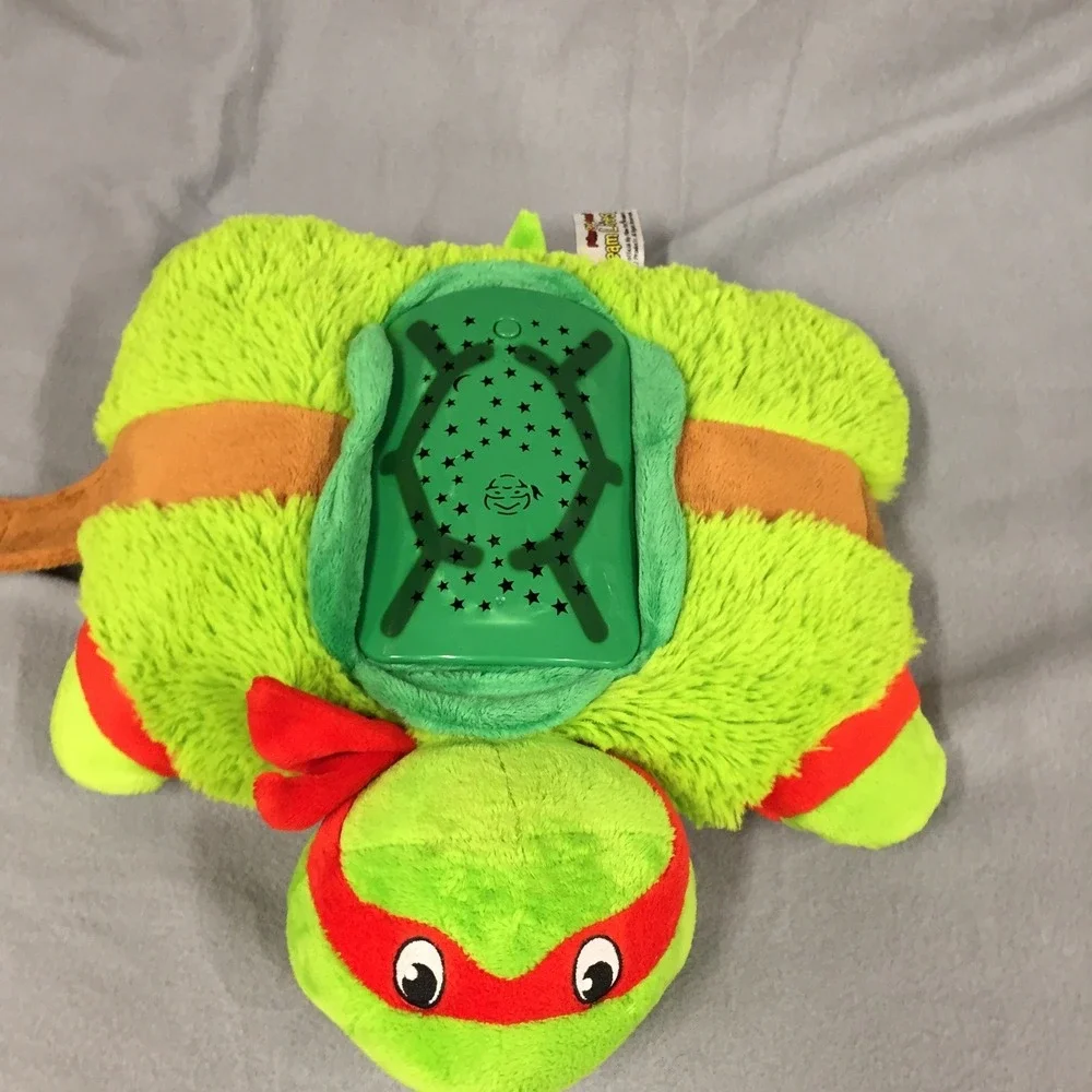 Pillow Pets Dream Lites TMNT Raphael Ninja Turtles Starry Night Light Plush 2013